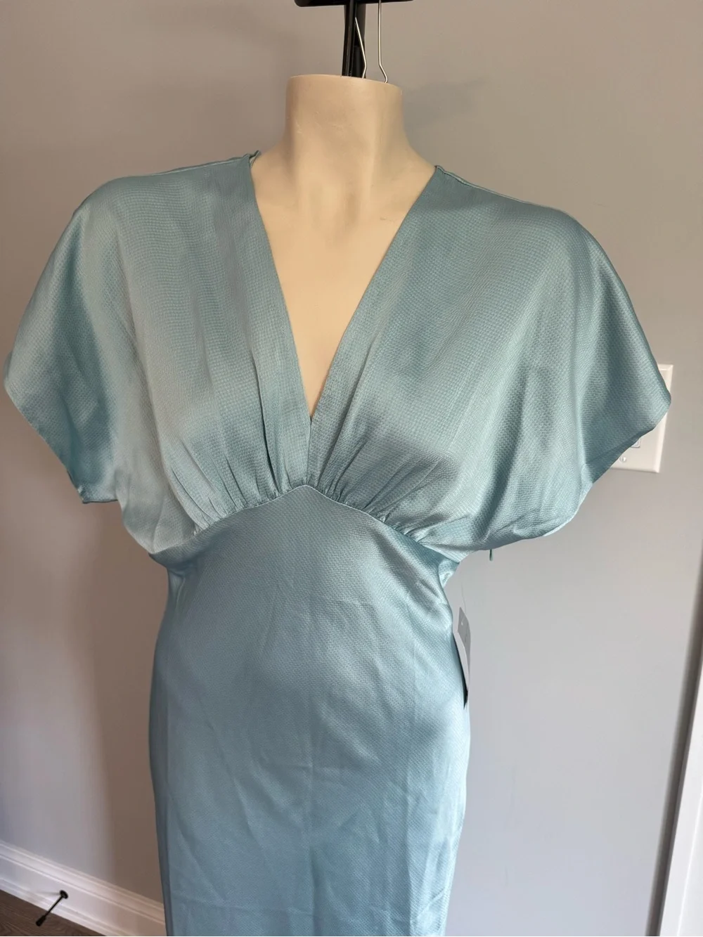 Adelyn Rae Light Blue Textured Dress - Picture 2 of 10